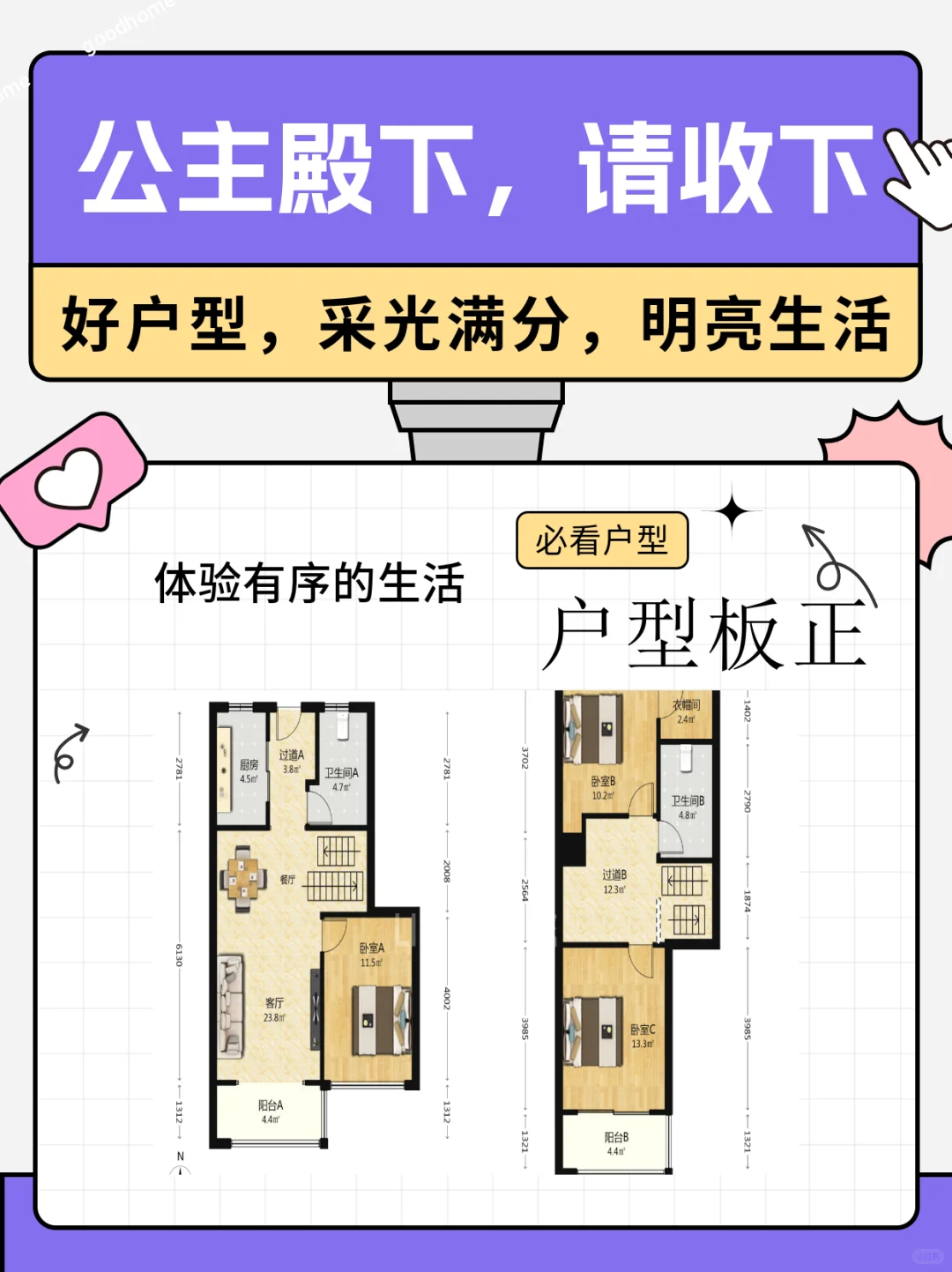 公主殿下，收下这世茂璀璨二期好户型🏠