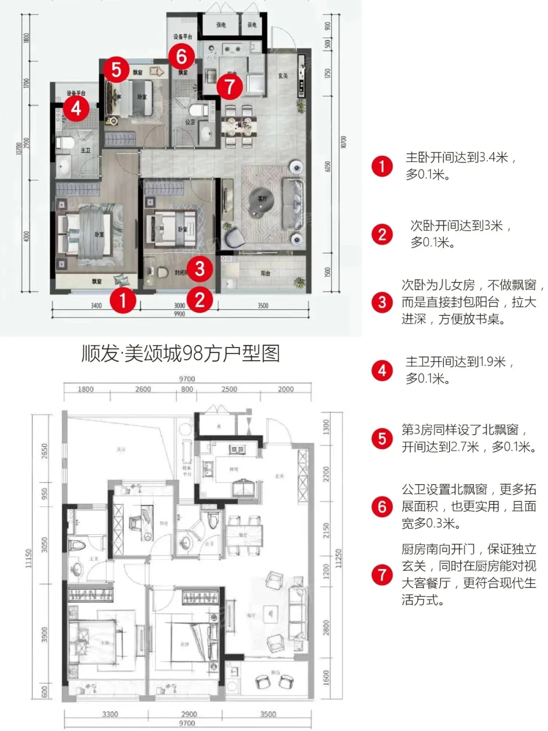 图说楼市之为什么这个98方户型更棒