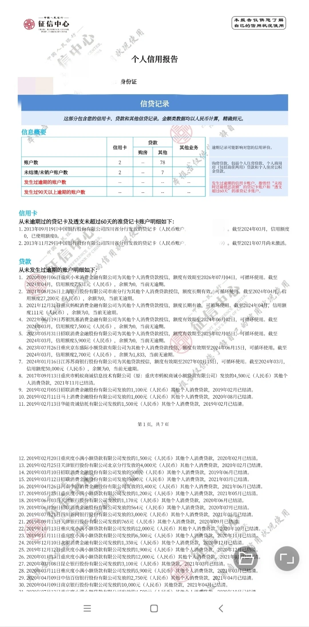 征信求助