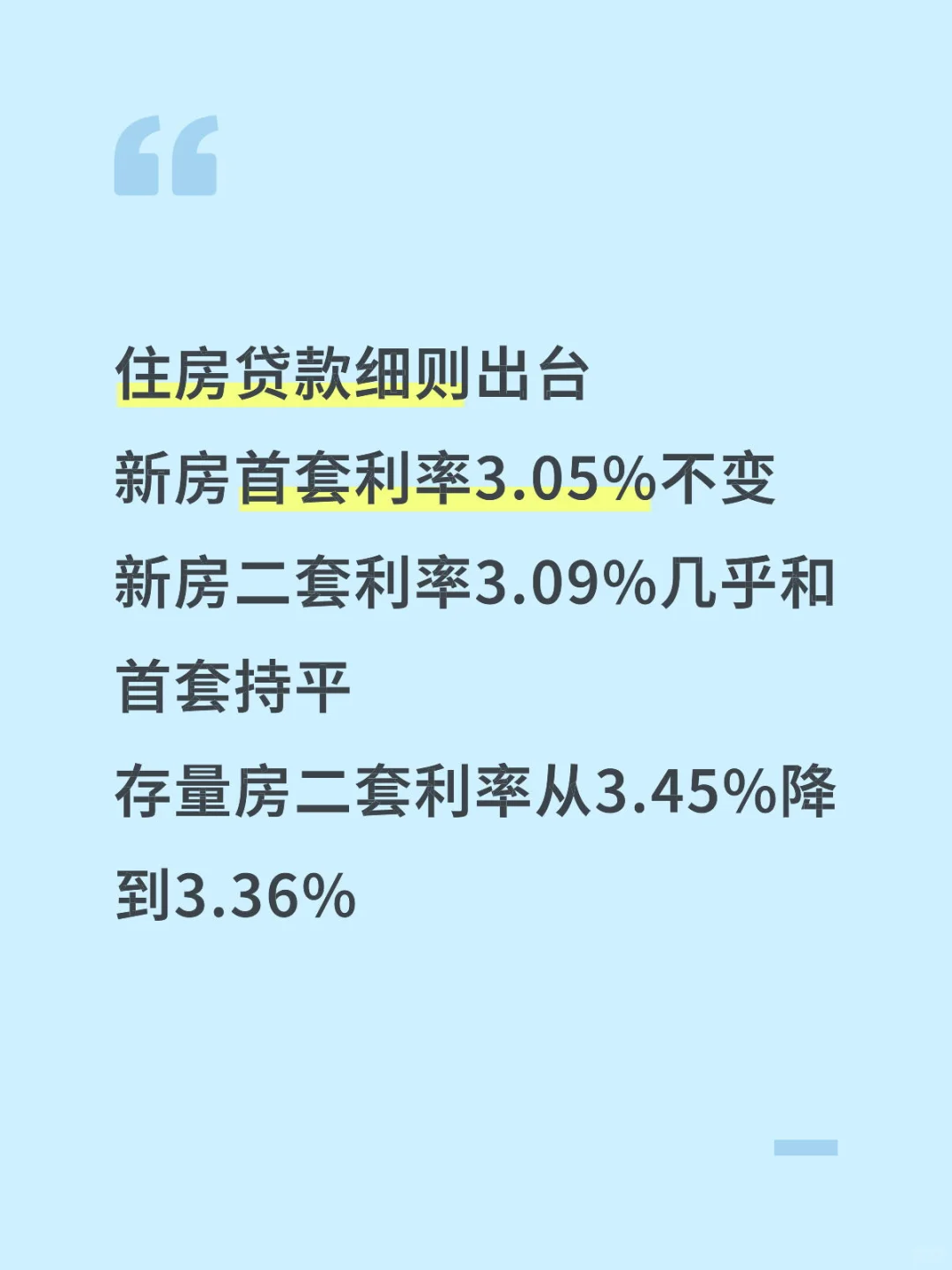 二套房利率降了