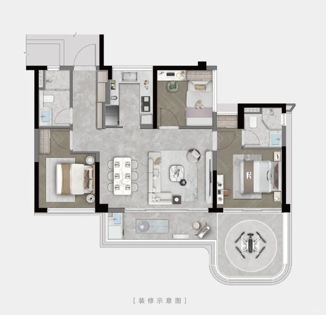 😍羡慕了！珠海88m²三房➕送大露台189W‼️