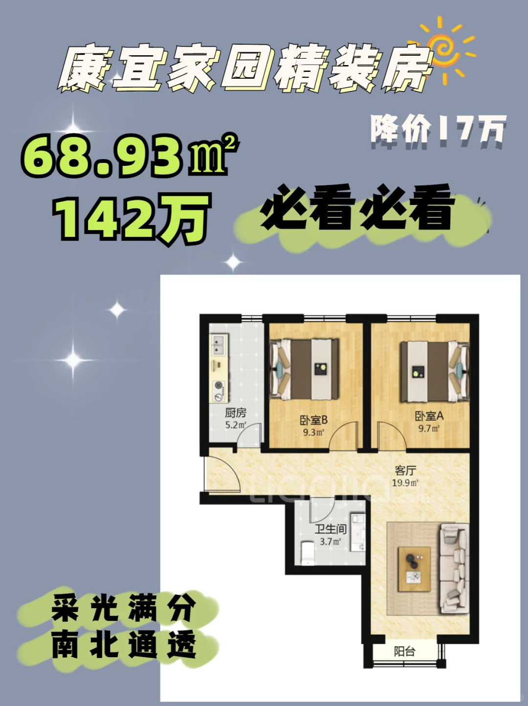 枣园高性价比次新房，刚需必看，精装两居