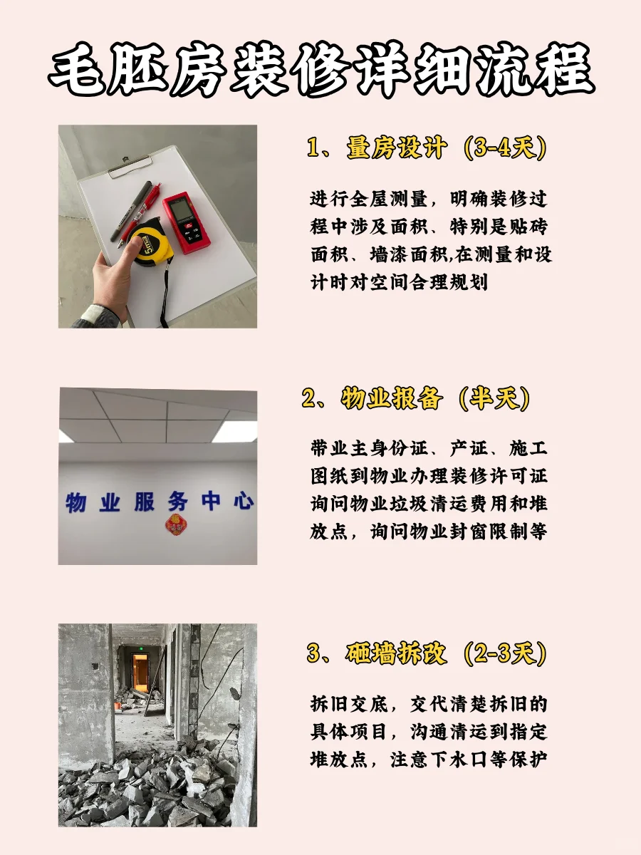 装修不耽误！毛胚房装修详细流程来啦！