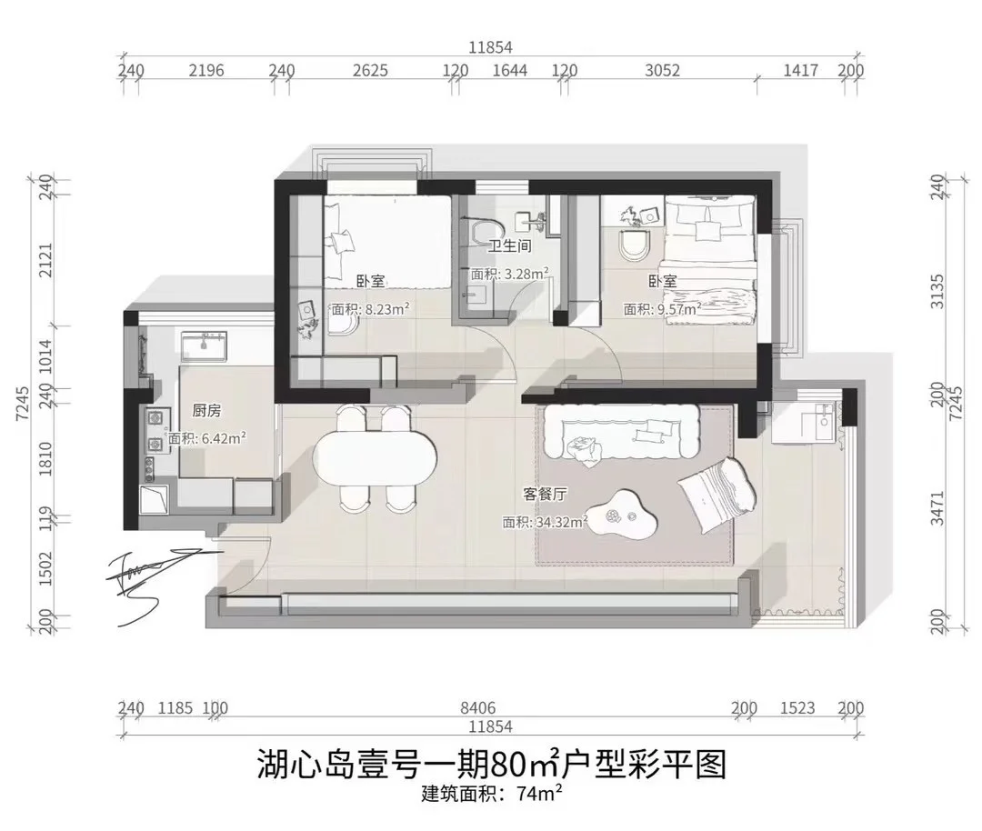 金山湖湖心岛一号回迁房