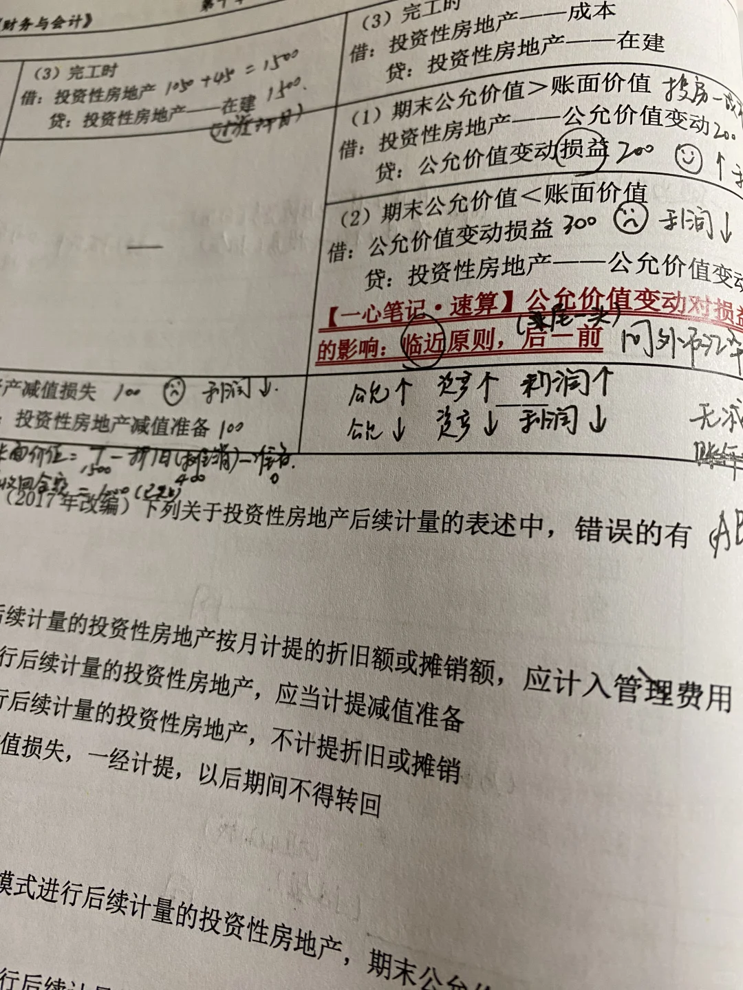 求助，公允价值模式计量的投资性房地产