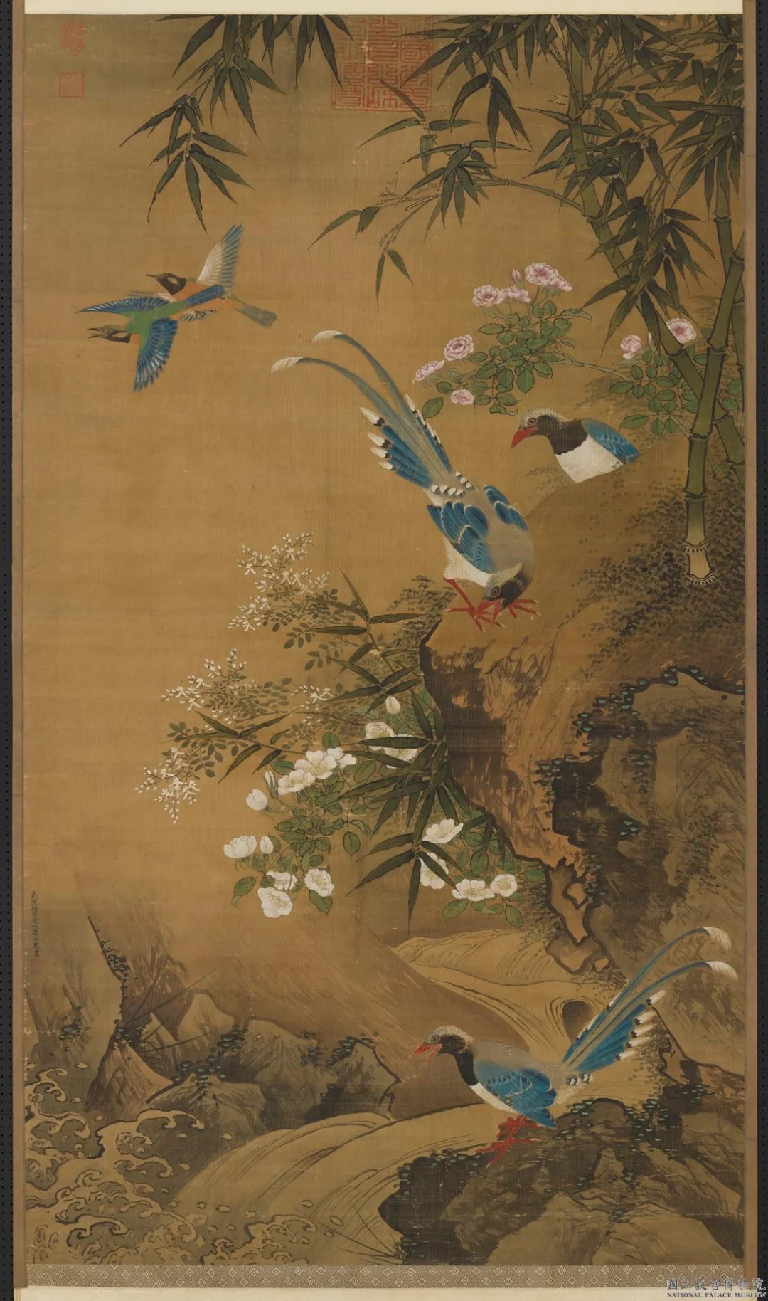 辽代存世画卷✨ 《辽萧瀜画花鸟轴》