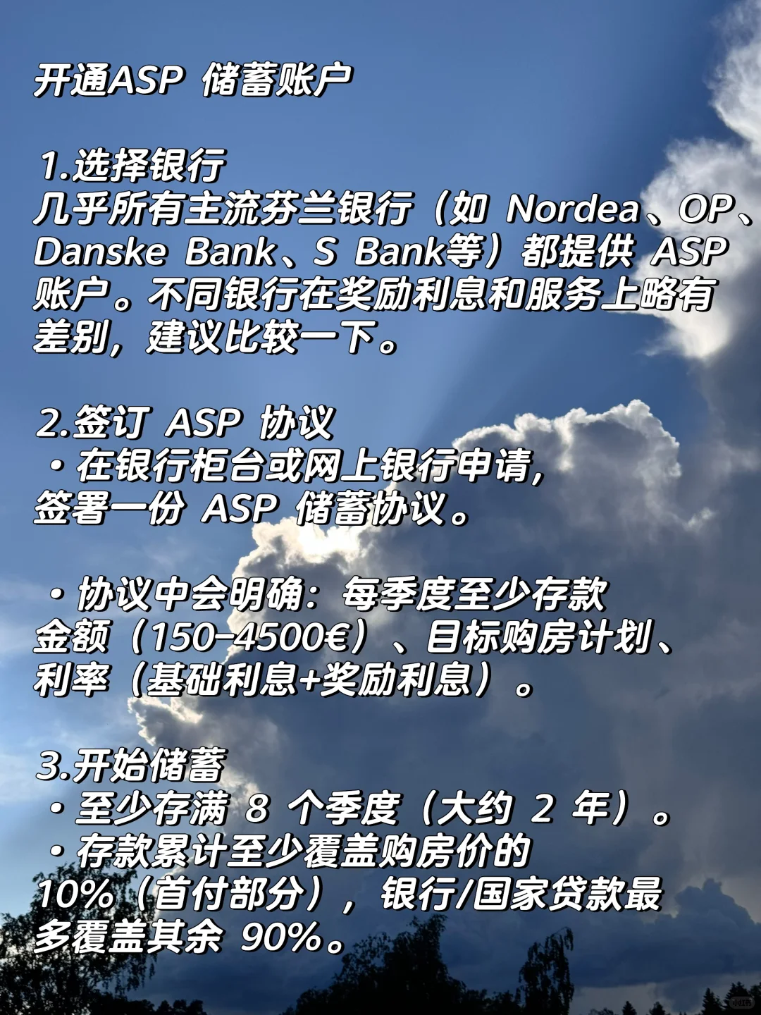 芬兰买首套房必看 | ASP 储蓄+贷款全攻略🏠