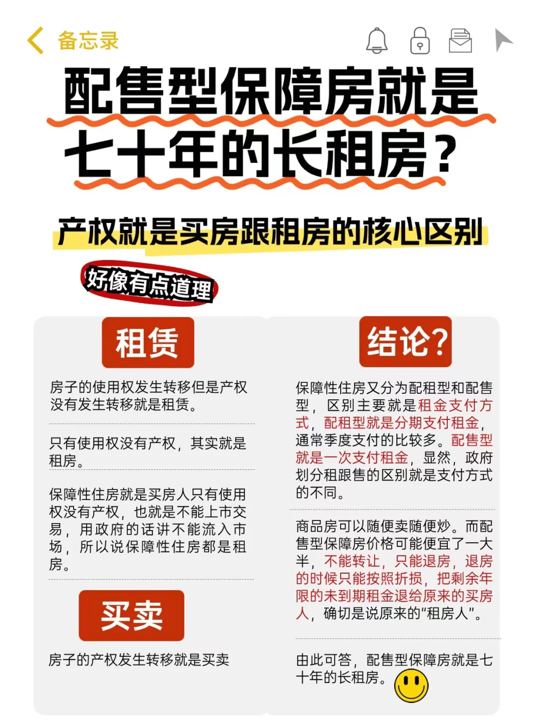 🤔网友神解读配售型保障房是70年长租房？