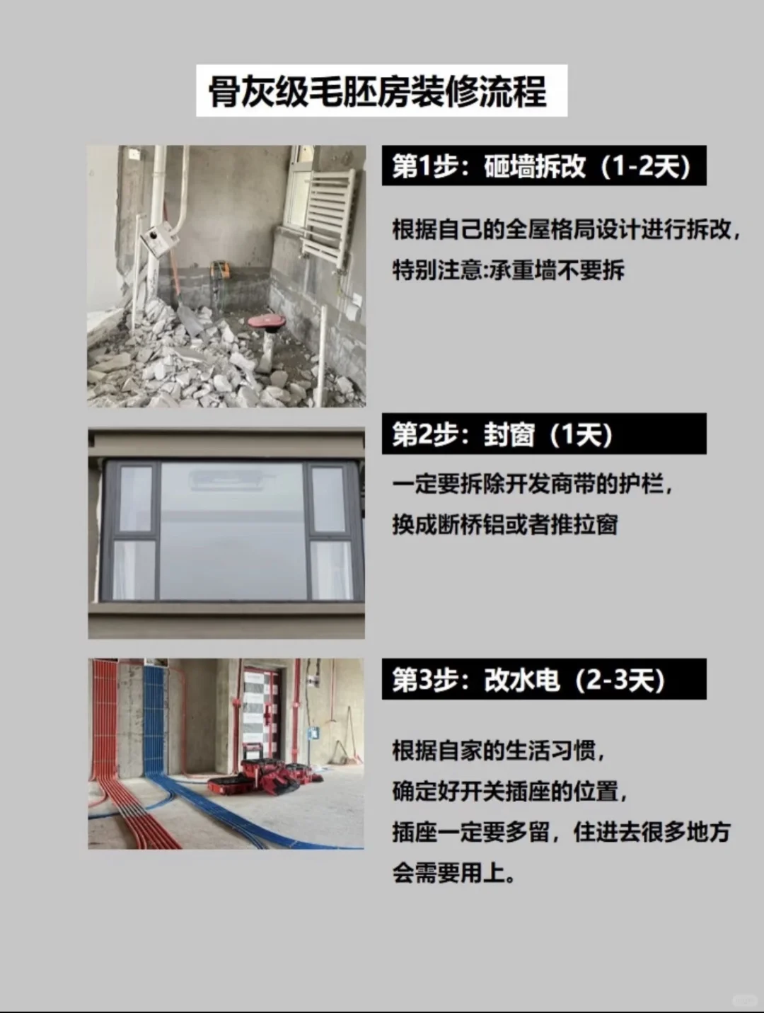 毛坯房正确装修流程✊