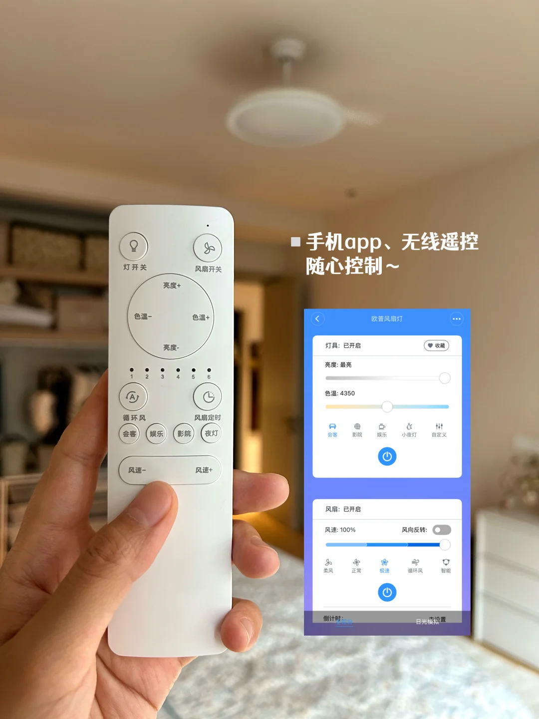 我的15m²美貌卧室，终于装上了风扇灯𓂃゛
