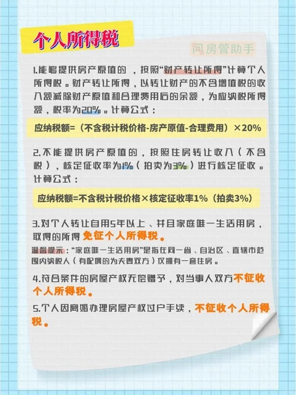 房屋买卖税费都包含哪些