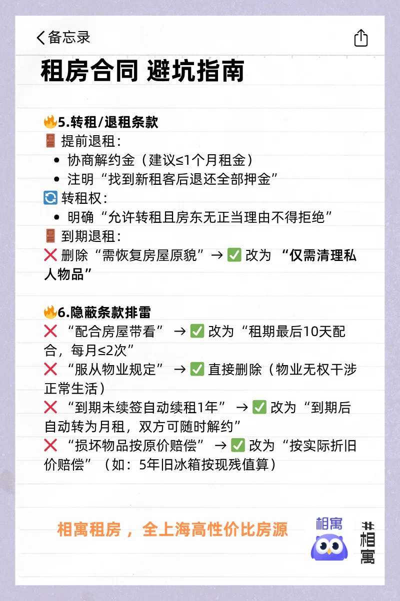 租房签合同，这些问题一定要问清了！