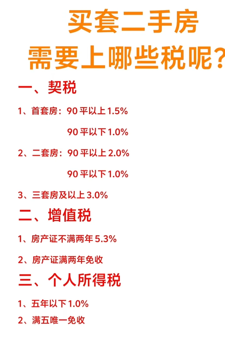 买二手房需要上哪些税呢？