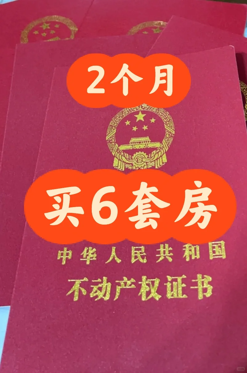 今天刚好两个月 我买了6套老破小