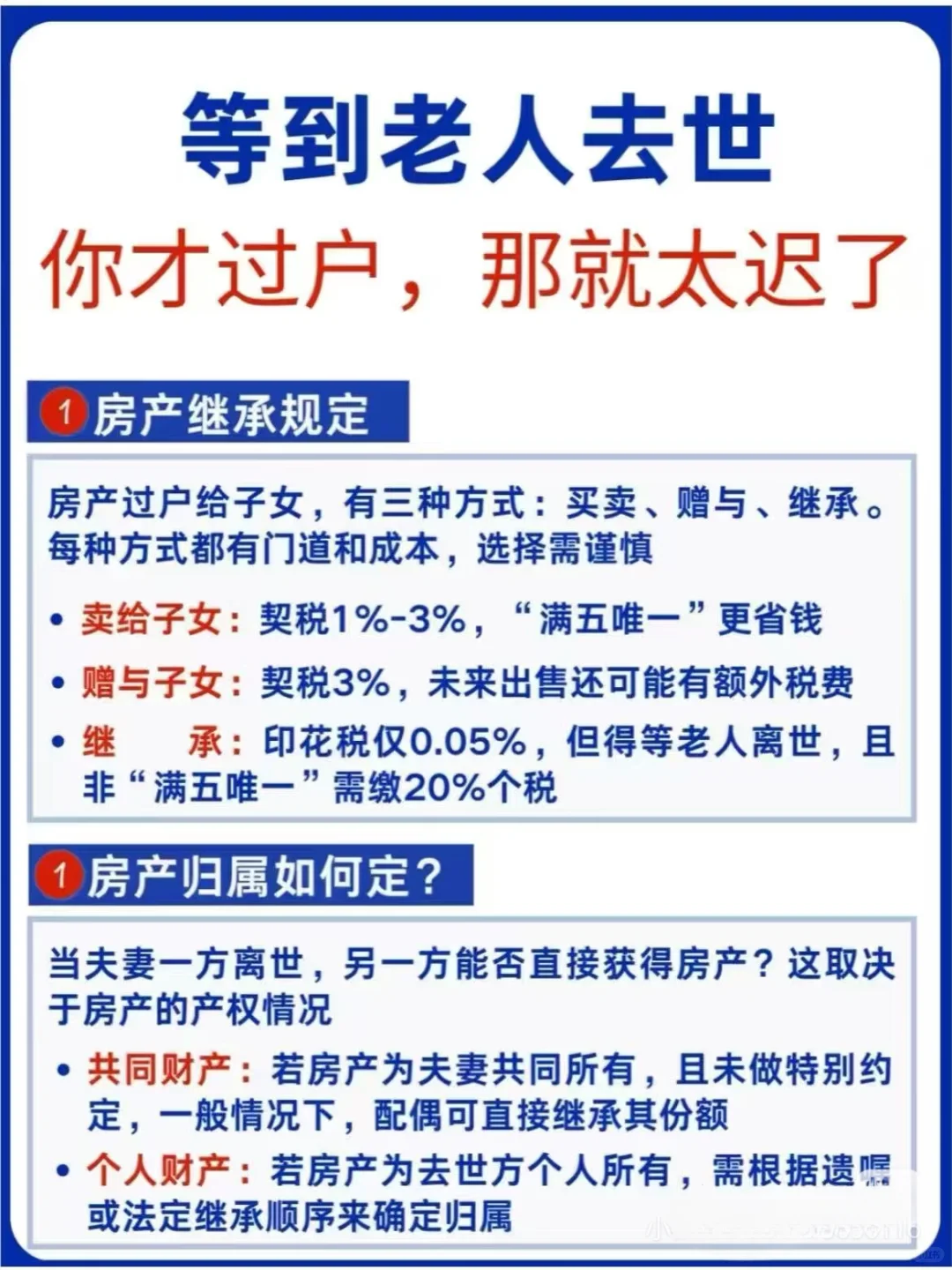 . ❌避开过户陷阱！老人走后再办房产？大错