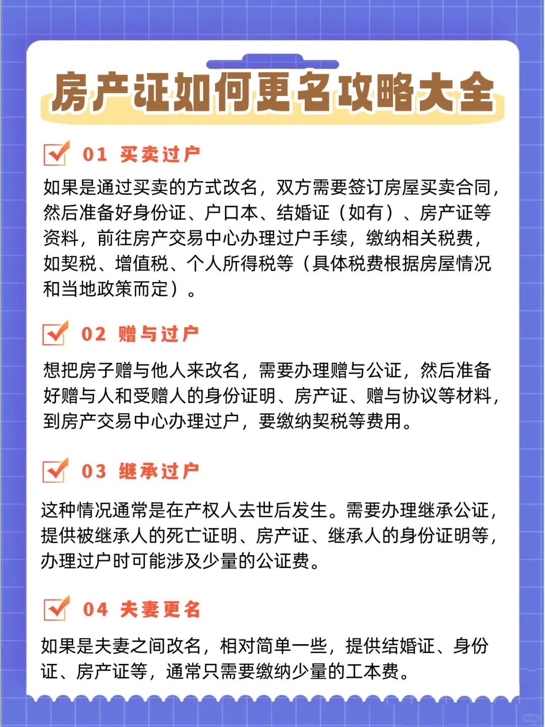 房产证更名攻略 | 房产证四种更名过户方式