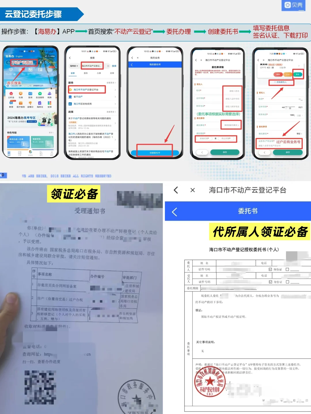 海口房屋过户须知内容📢材料、流程都含有