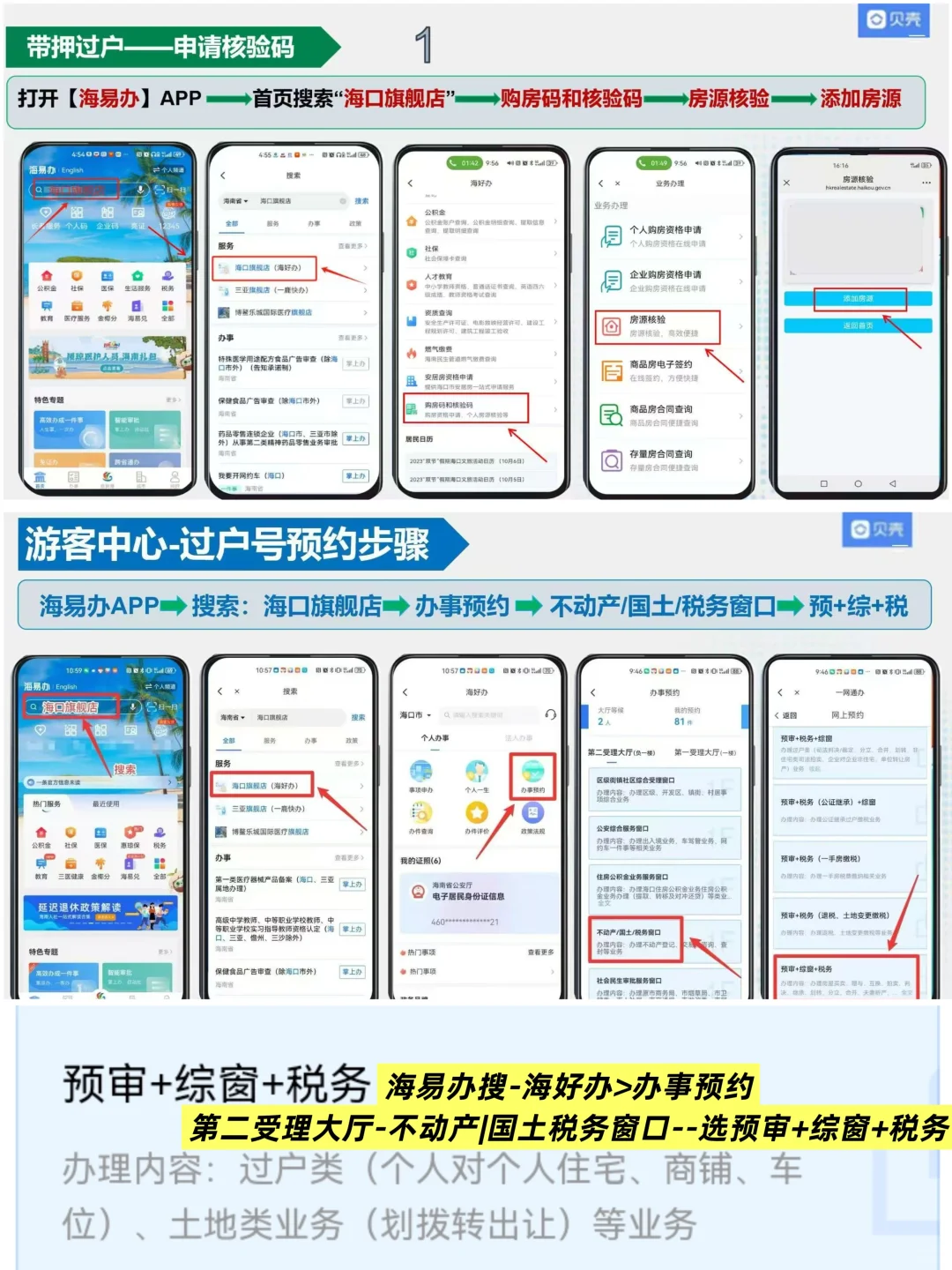 海口房屋过户须知内容📢材料、流程都含有