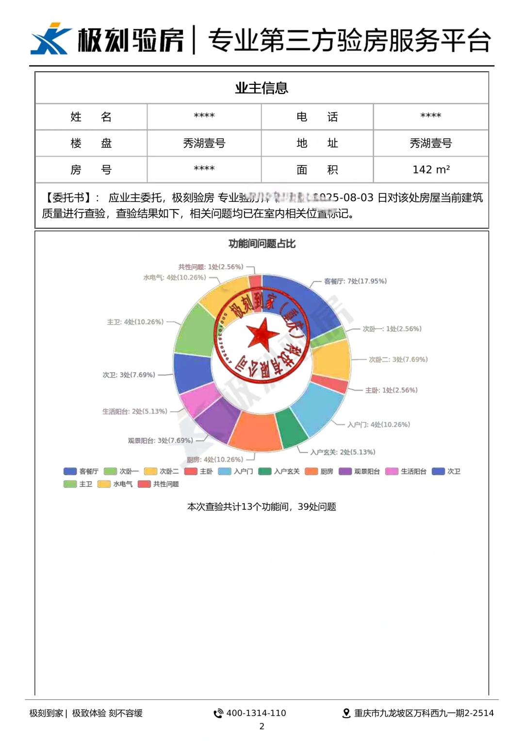 重庆验房I秀湖壹号毛坯房查验案例