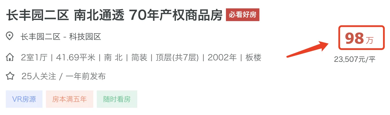西南五环老破小价格腰斩，挂牌价不到100万