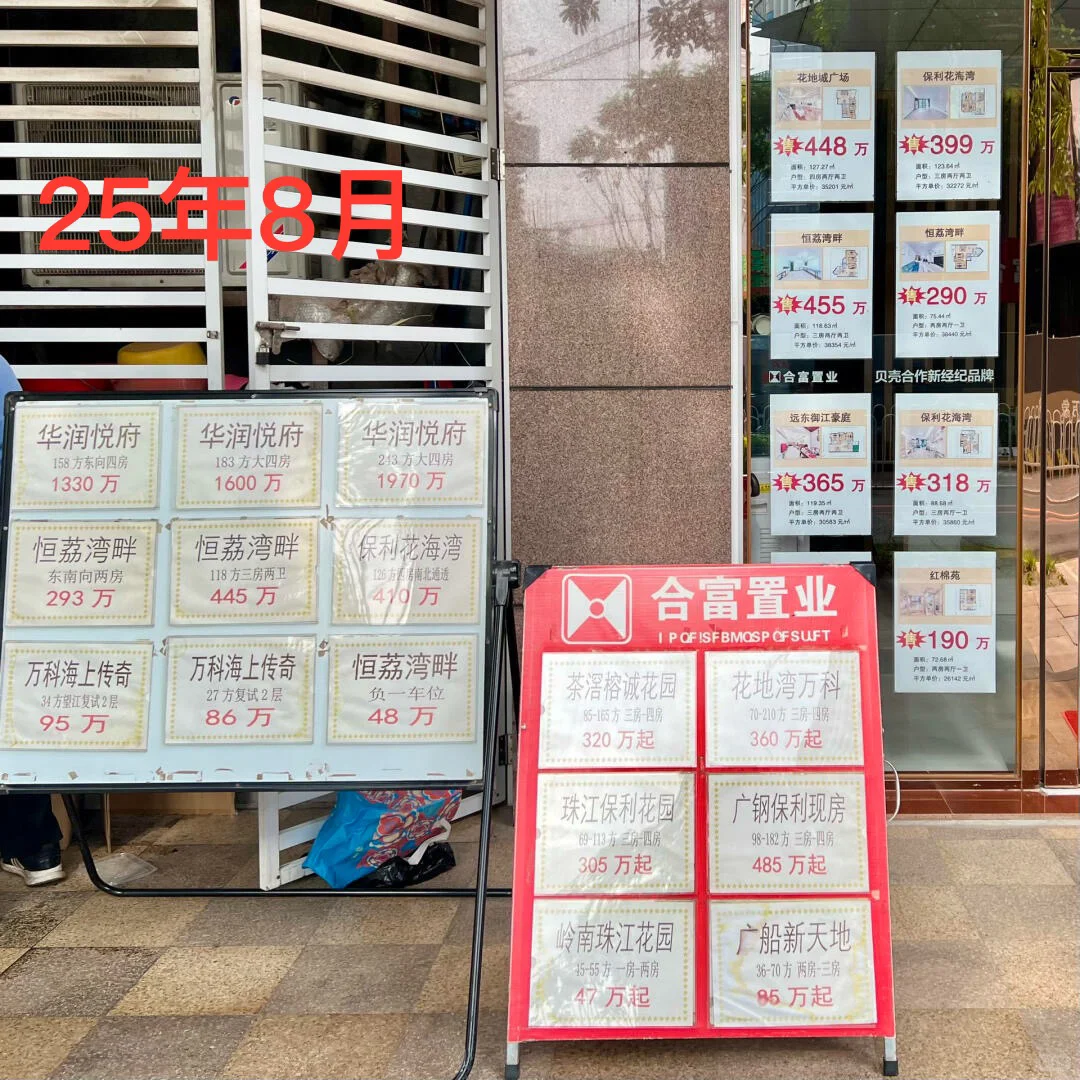 白鹅潭板块房价挂牌价变化：8月→9月