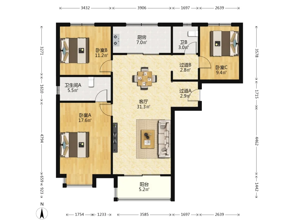 父母让定居高新三期，这个全新🏠合适出
