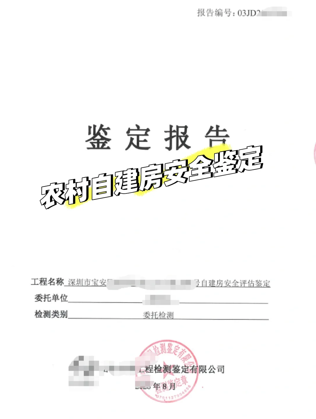自建房安全鉴定报告