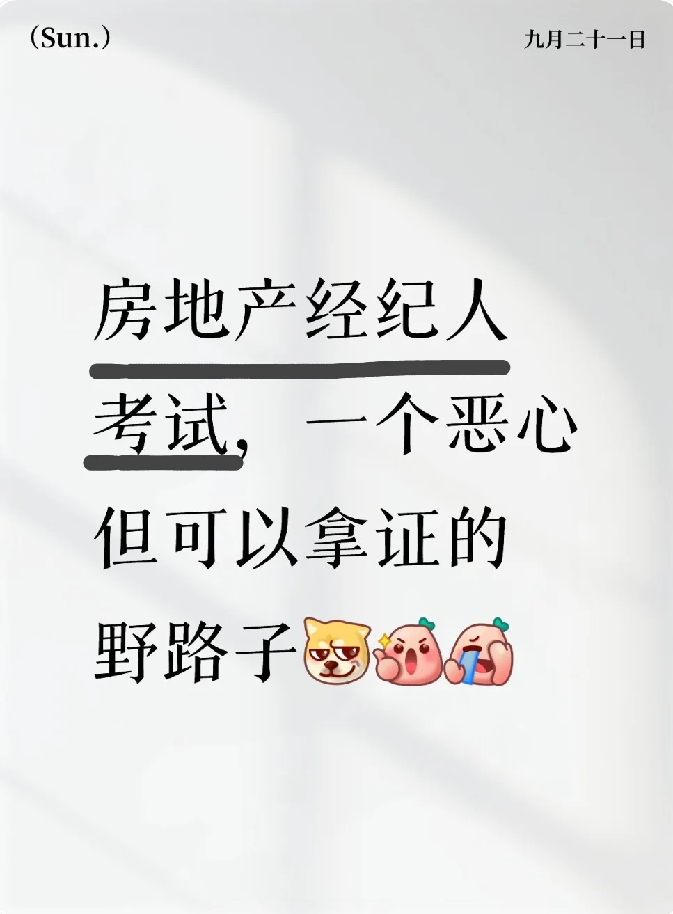 房地产经纪人考试，一个恶心但可以拿证的野