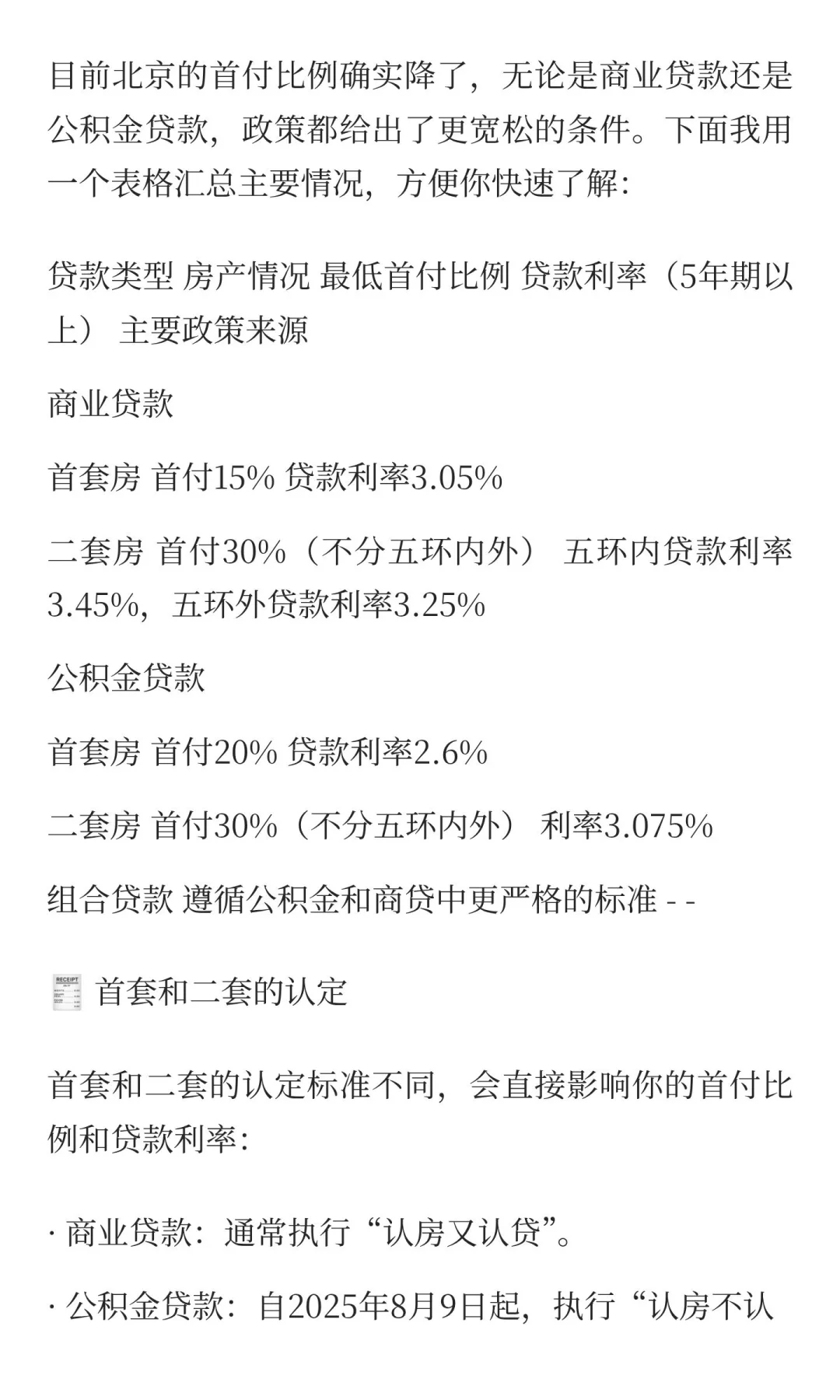 首付比例降了吗？现在在北京买房首付最低多