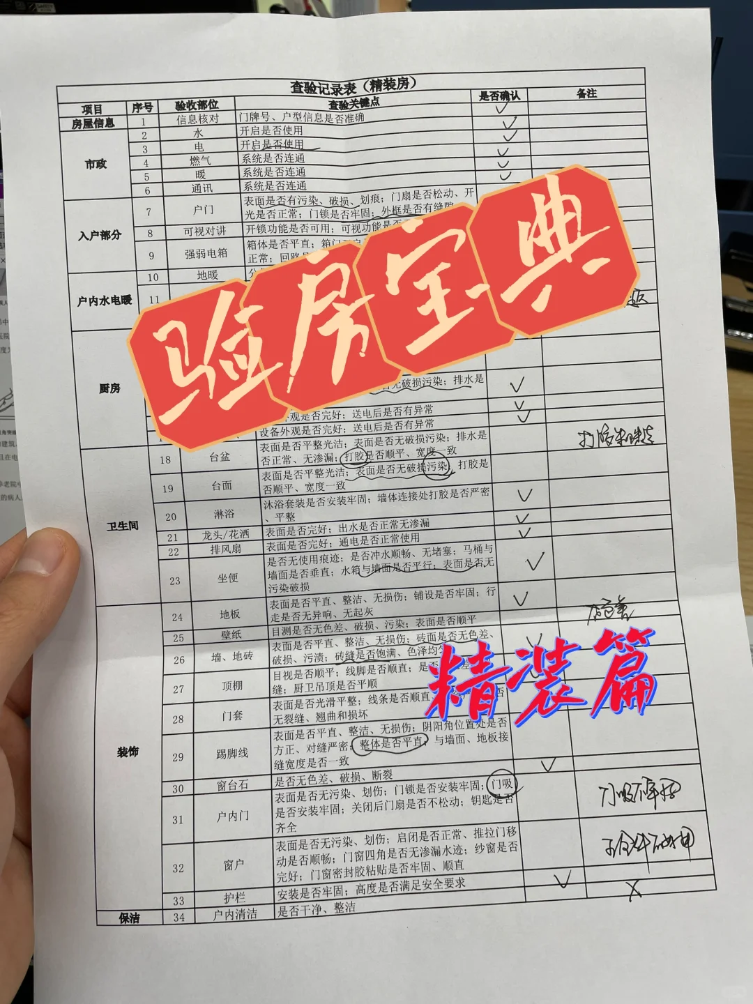 自己验房不求人之精装房篇