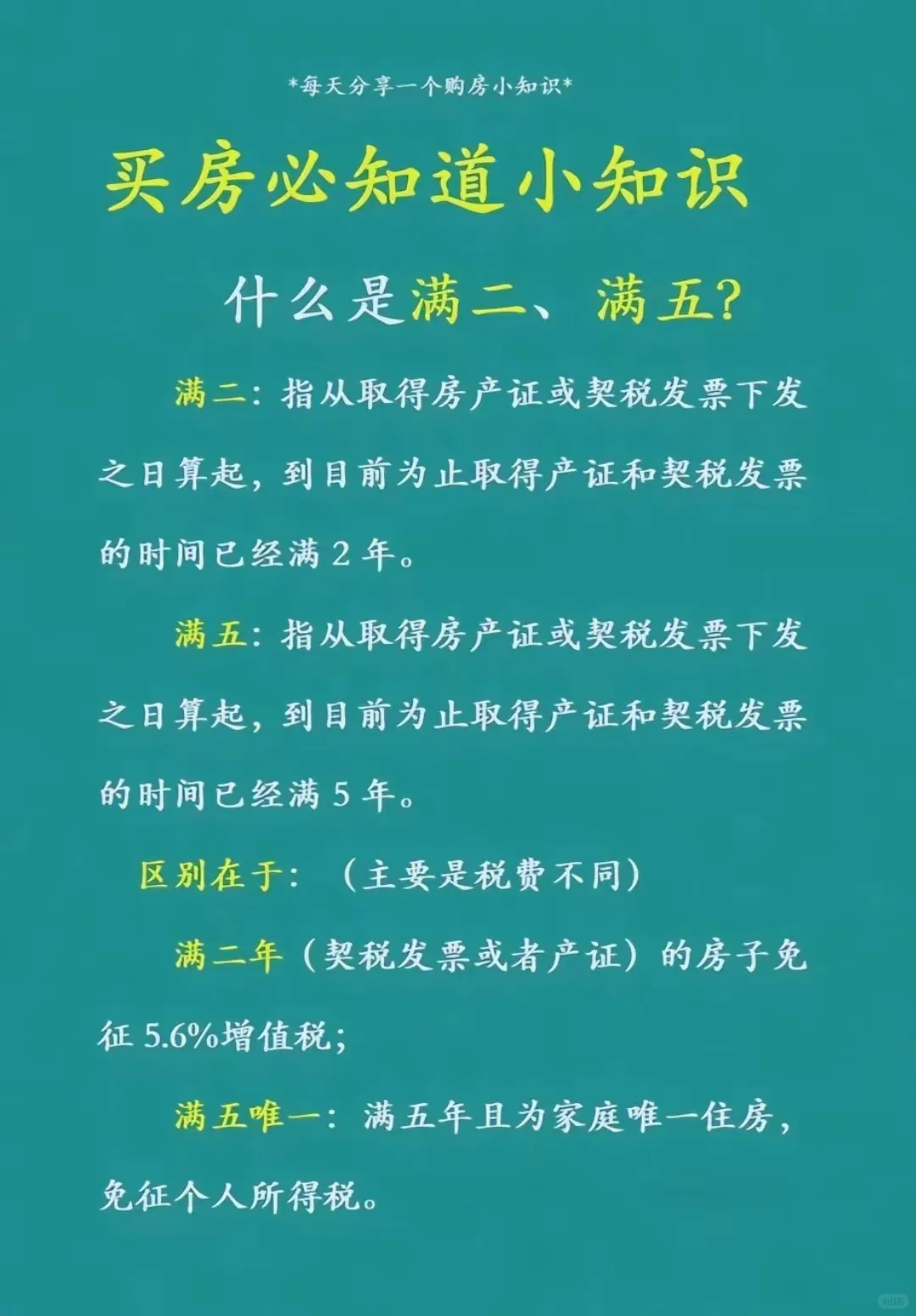 什么是满二，满五？