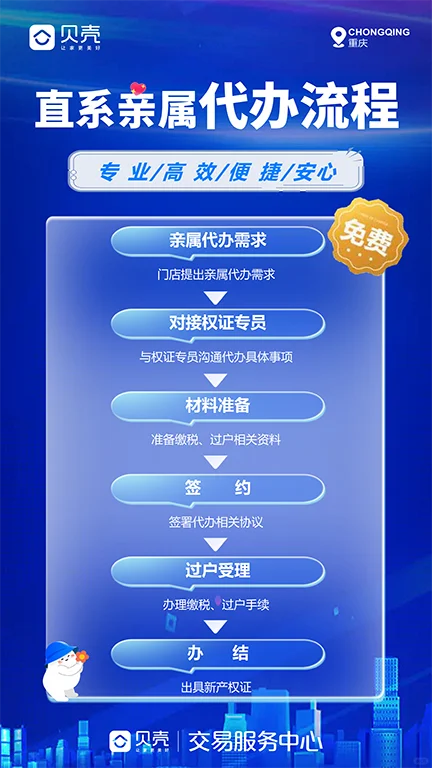贝壳大事件，代办直系亲属过户不收服务费