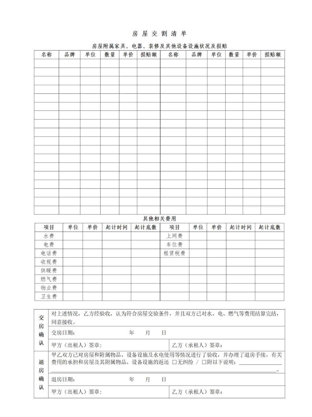 标准租房合同模板，租房前一定要看‼️