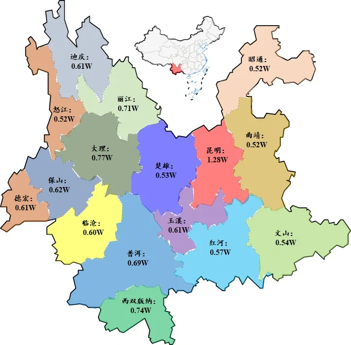 云南省房价地图