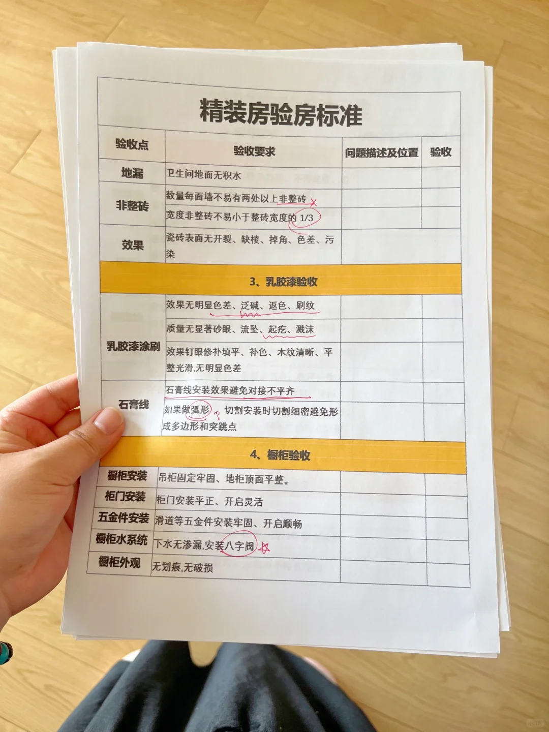 别请人‼️靠着这份验房表，怒省💰3000+