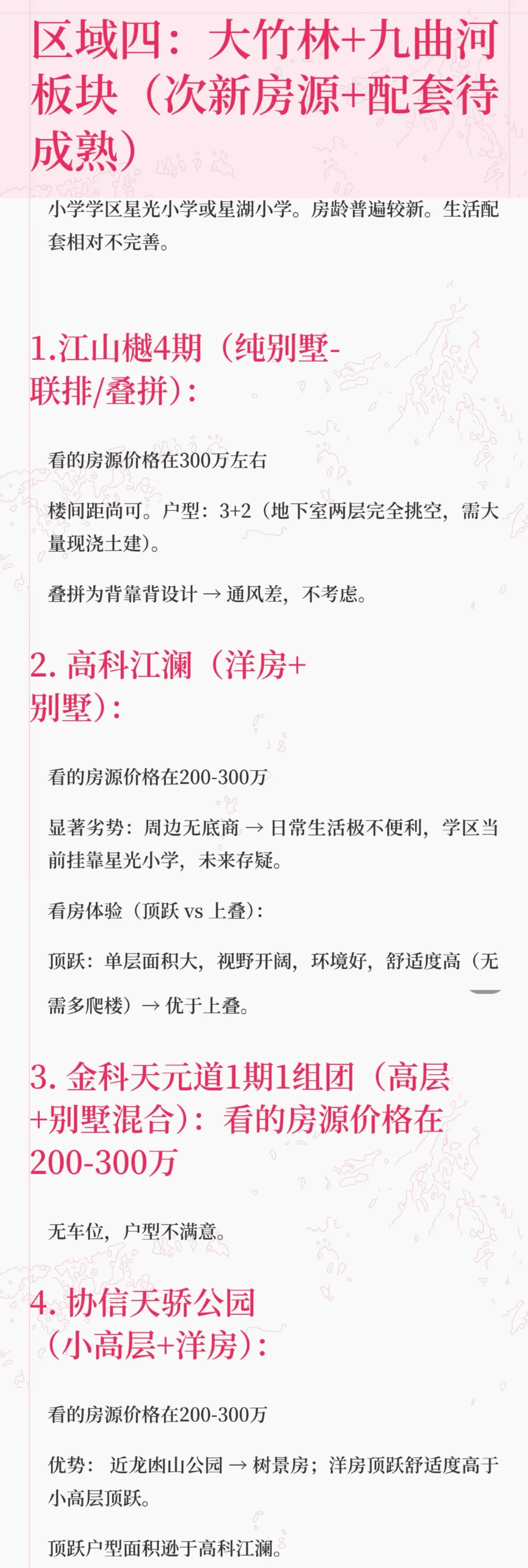 吐血整理！200-300W重庆北区看房记录