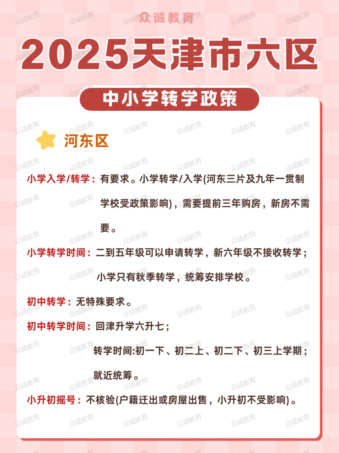 天津家长必看！天津市六区中小学转学政策！