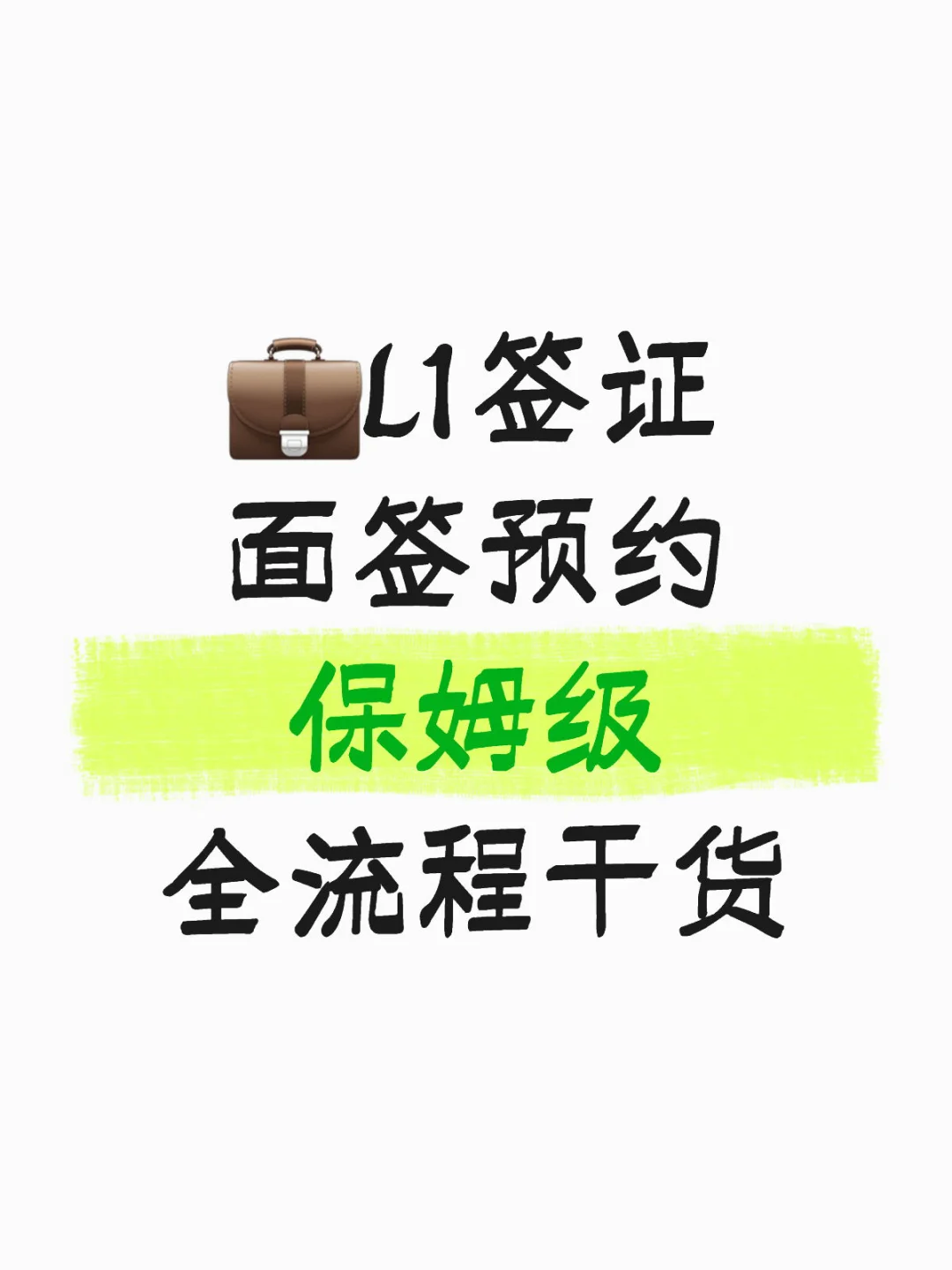 💼L1签证面签预约 保姆级全流程干货