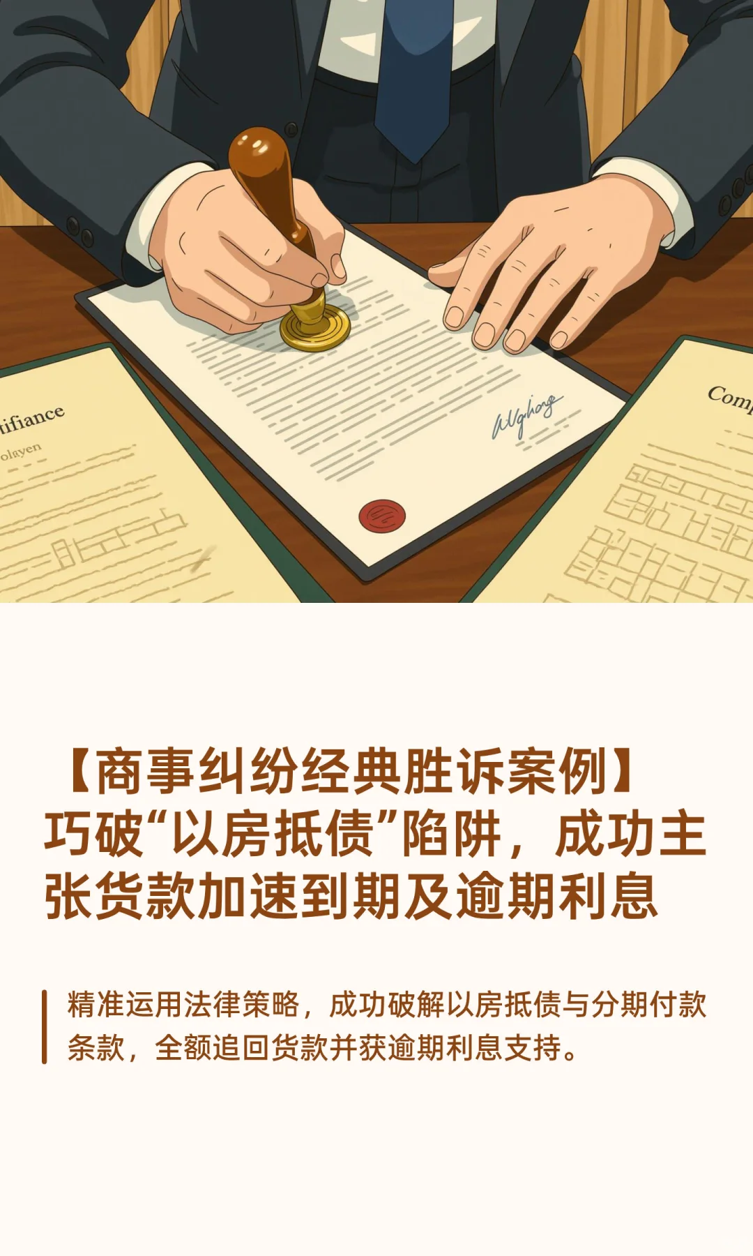 【商事纠纷经典胜诉案例】巧破“以房抵债”