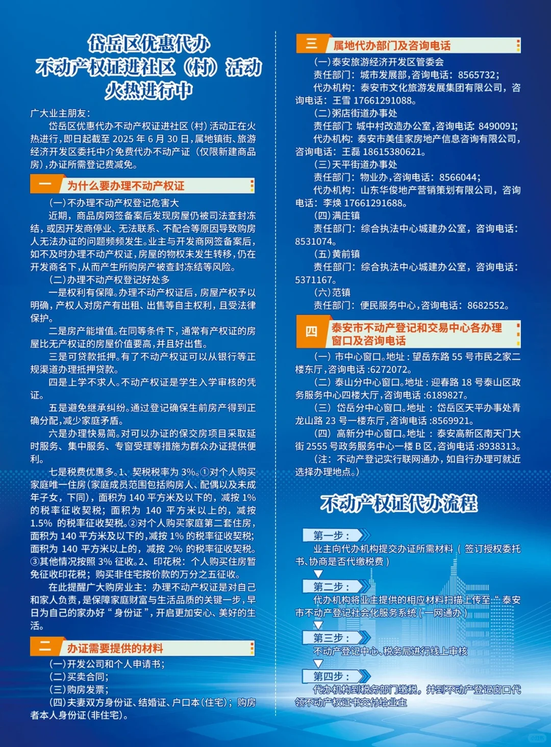 泰安岱岳区办房产证契税补贴10%