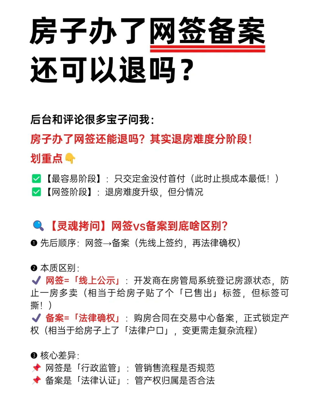 房子办了网签备案，也可以退！赶紧学起来！
