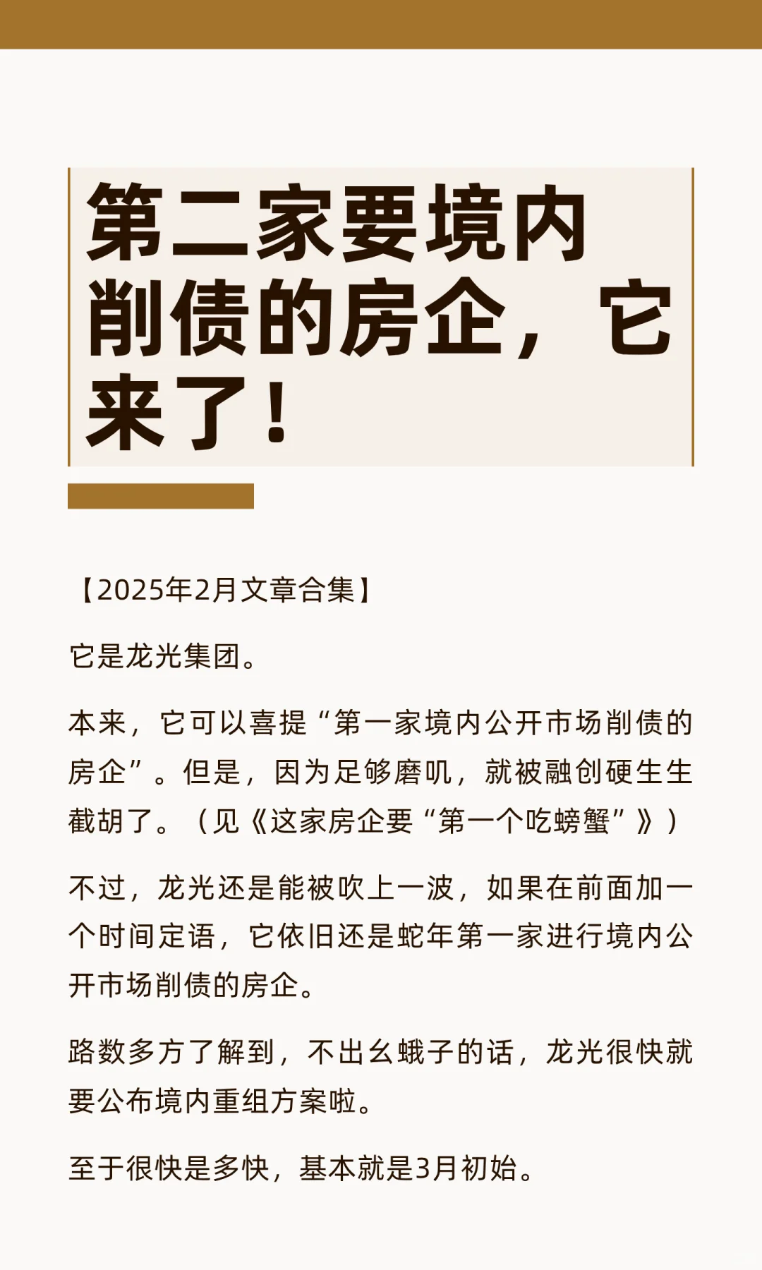 第二家要境内削债的房企，它来了！
