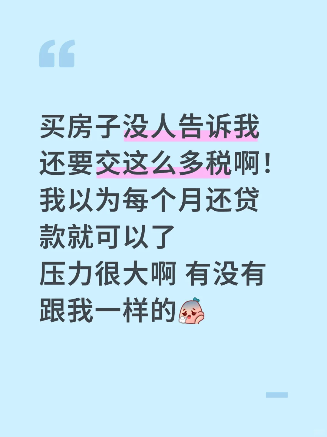 买房子没人告诉我还要交这么多税啊