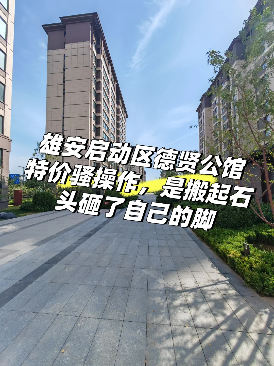 雄安启动区德贤公馆特价是对是错