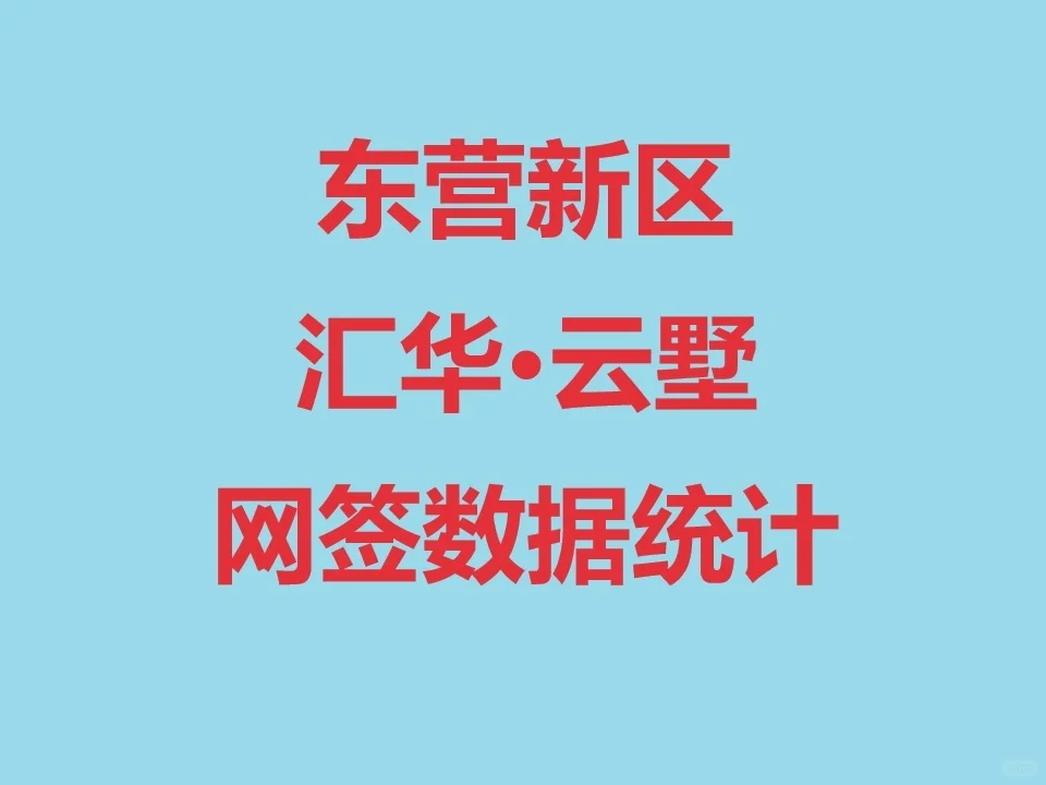 东营汇华云墅最新网签情况统计（3.24更新）