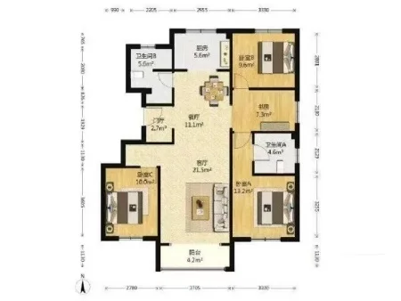 500w出头 在丰台拿下140m²次新房 简直‼️