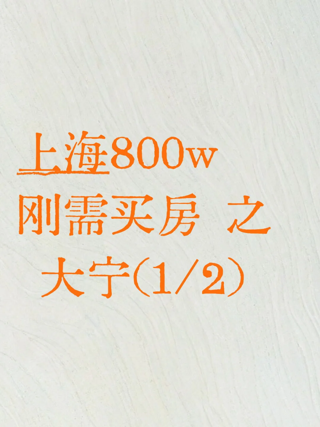 上海800w刚需买房 之 大宁 (1/2)