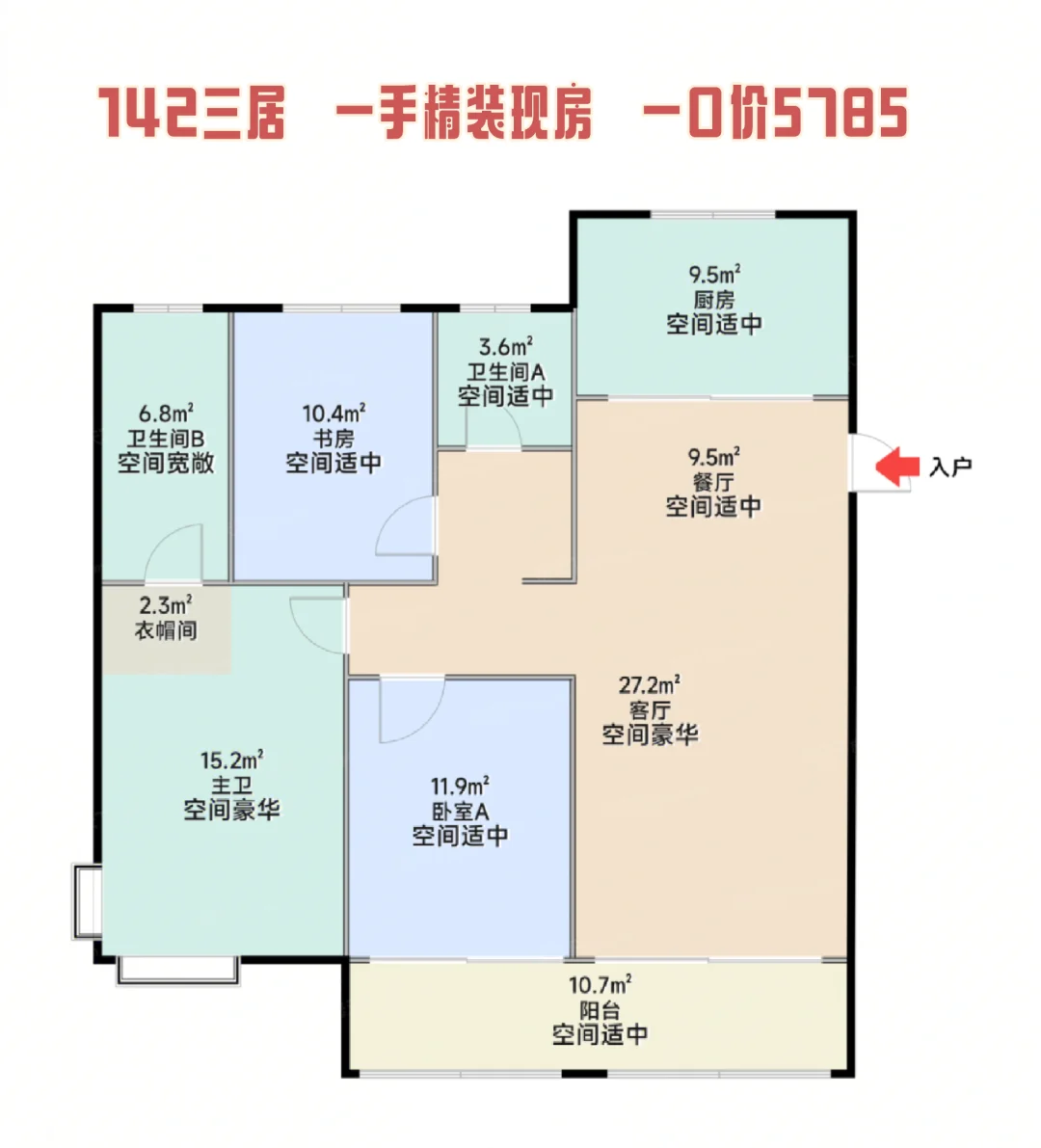 国庆必出精装一手现房，好楼层，刚改上车