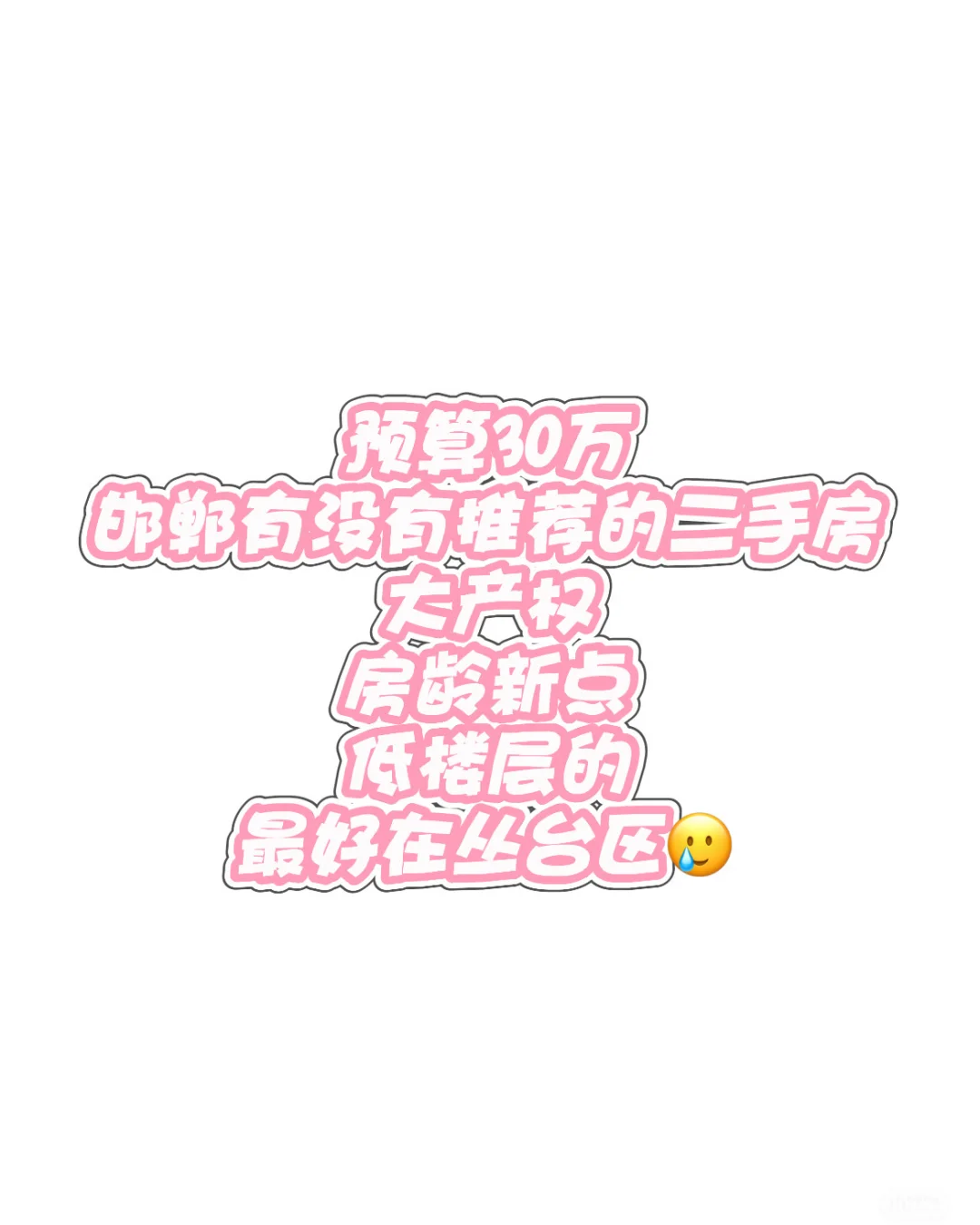 求推荐邯郸二手房