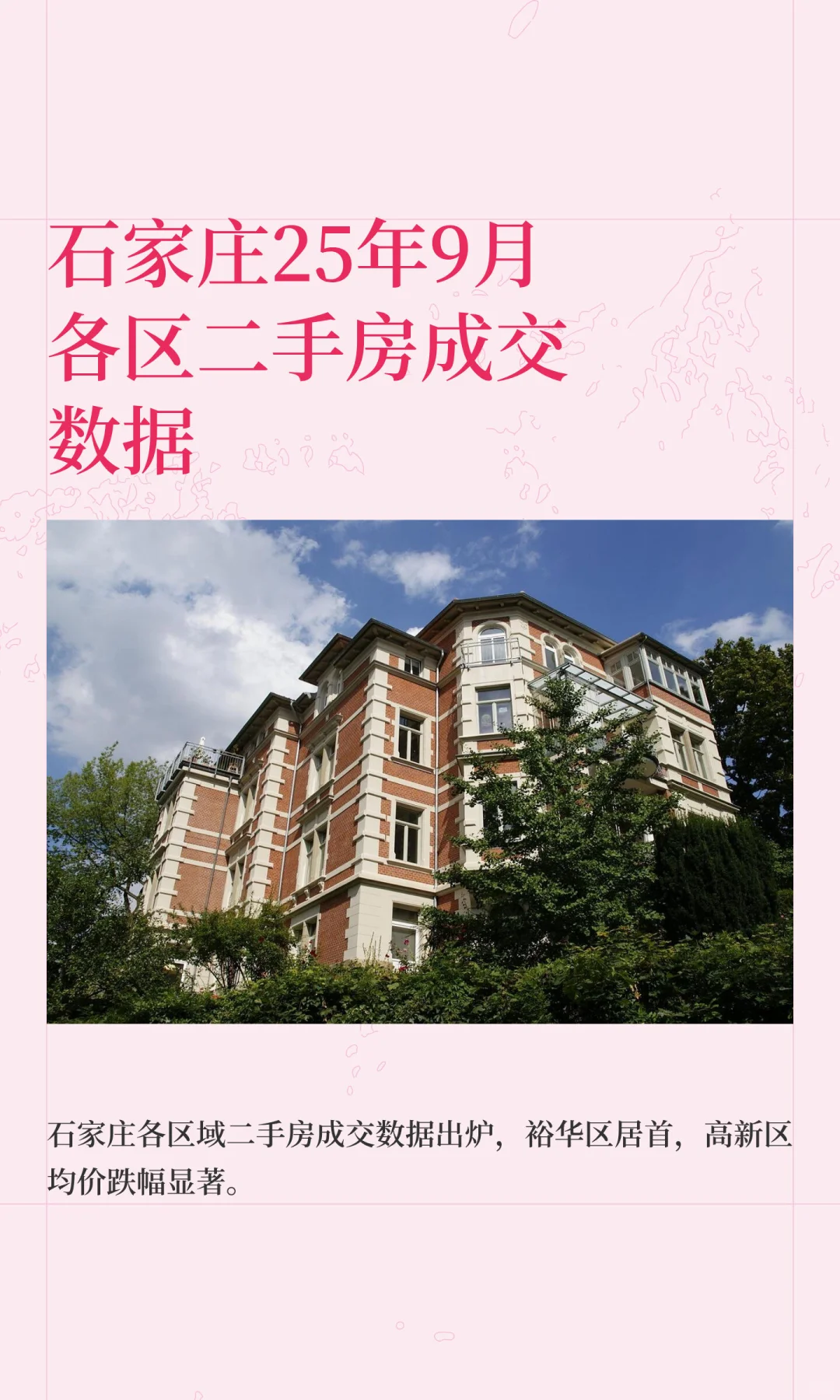石家庄25年9月各区二手房成交数据